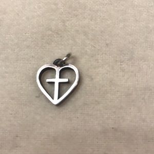 James Avery heart cross charm